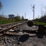 Spåret fortsätter mot Älvsjö -- Spåret ut från östra tunneln fortsätter mot bangården vid Älvsjö.